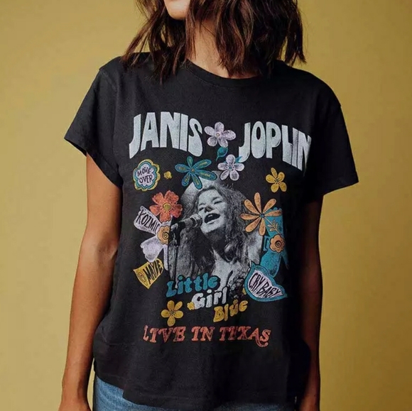The Humble Hive Tops - Janis Joplin Graphic Band Tee